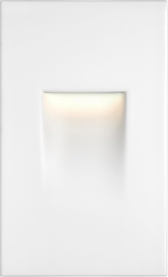 Maxxima Vertical LED Step Light, Indoor/Outdoor Stair Light, 3 CCT Color Selectable 3000K, 4000K, 5000K, 150 Lumens, IP65 Rated for Outdoor and Damp Locations, White, 2-Pack