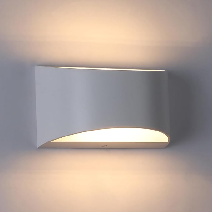 White Modern LED Wall Sconce (with G9 Bulbs) Hardwired Indoor Wall Lights Up and Down Wall Mount Lamps for Hallways, Bedrooms, Hallways, Living Room 3000K Warm White
