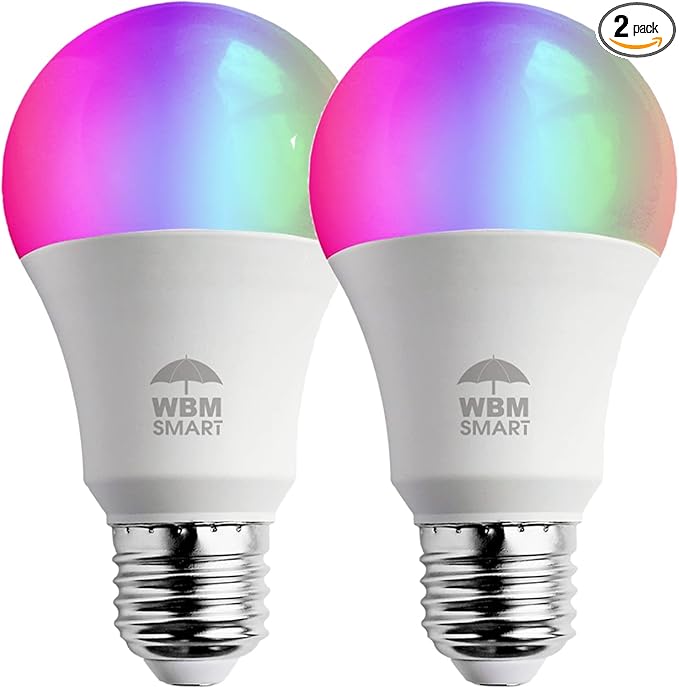 Himalayan Glow LED Light Bulb, RGB Color Changing & Dimmable, 9.5 Watts WiFi Control Multicolor Bulb, Compatible with Alexa, Google Home & Mobile App, Best for Home Décor - 2 Counts
