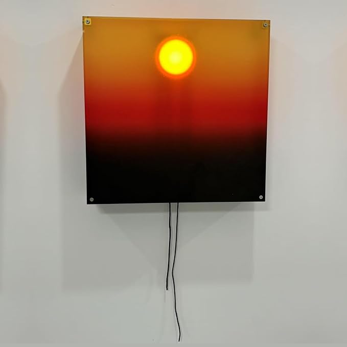 Mindfulness Wall Lamp Features Manual Sun Sunrises Sunset Hanging Light for Serenes Home Atmospheres Unique Acrylic Sunset Lamp Wall Ornament