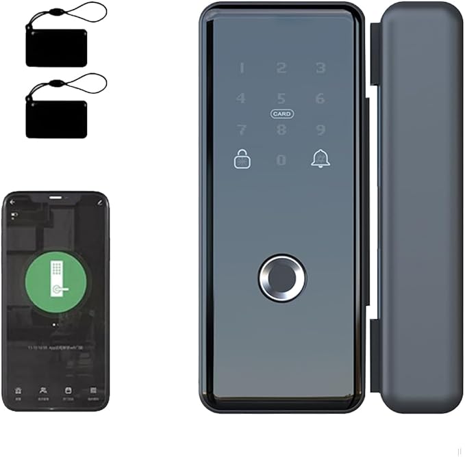 Smart Fingerprint Deadbolt Lock with App Control – 5-in-1 Keyless Entry (Fingerprint, App, Passcode, Card, Key), Tuya WiFi Smart Lock for Wooden, Metal & Framed Glass Doors