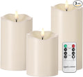 Mingfuxin Flickering Flameless Candles Battery Operated, Waterproof Outdoor Indoor LED Fake Pillar Candle with Remote for Women Bedroom Home Wedding Birthday Halloween Decorations