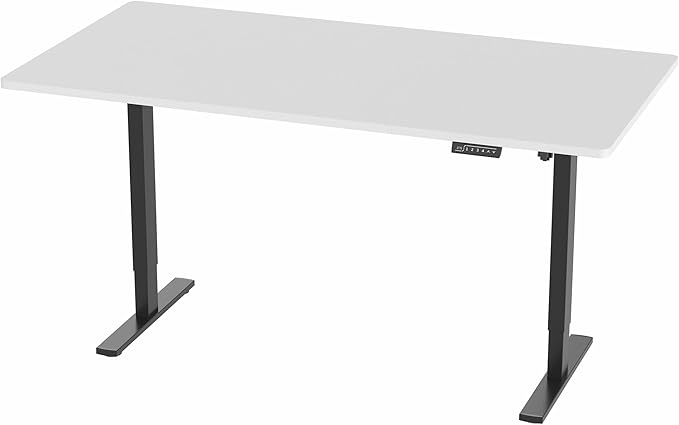 VIVO Electric 71 x 30 in Standing Desk, Memory Height Adjustment, 1B Series, Holds 220 lbs, White Top Black Frame, DESK-KIT-1B7W