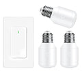 Remote Control E26 E27 Light Bulb Socket Adapter,GreenCyle Wireless Light Switch and 3 Standard Medium Base Lamp Socket Extender 2.3"(5.8cm),Screw-in,Max 500W,No Wiring Needed,500ft RF Range,for Lamp