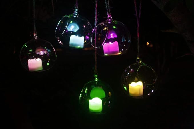 Topstone Color Changing LED Electronic Flameless Candles with Remote Control – 7 Auto-Rotating Colors, Battery Operated, 400+ Hours,Perfect for Home Decor, Halloween, Christmas, Wedding & Party