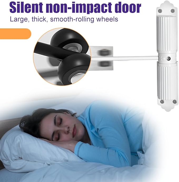 Automatic Door Closer, Adjustable Door Spring Closer Quiet & Heavy Duty Doors Stopper for Home & Commercial Use