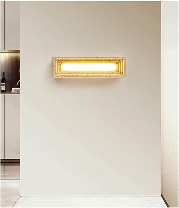 Wall Lamp Japanese Creative Atmosphere Background Decorative Light Modern and Simple Living Room Bedroom Led(Warm Light)