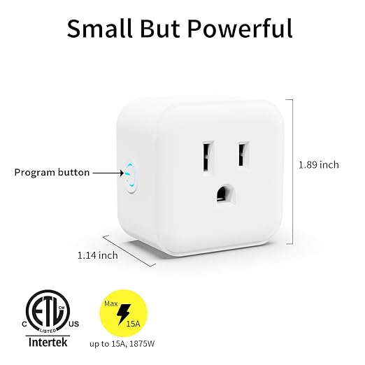 Minoston Smart Plug, 15A Mini Z-Wave 800 Series Plug-in Socket with Built-in Repeater andRange Extender, Z-Wave Hub Required, Compatible with SmartThings, Wink, FCC and ETLListed, MP21Z