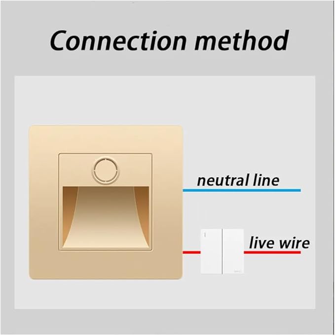 Motion Sensor Stair Lights 3W 3000K Recessed LED Step Light Indoor Stair Step Wall Lamp Staircase Bedroom Decoration Silver