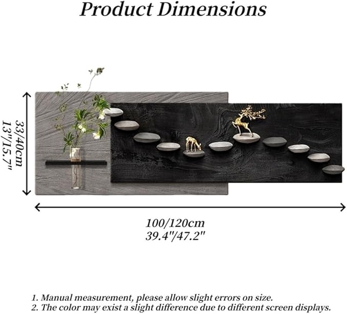3D Sandstone Texture LED Wall Art with Vase, Plug-in Auspicious Modern Meditation Wall Hanging Sculpture, Minimalism Artwork Decor for Living Room Bedroom Meditation Space(B,120x40cm)