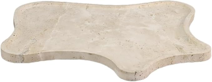 Modern Style Marble Tray Organizer - Modern Stone Decoration for Living Room, Dining Table, Office - Stylish Key and Jewelry Holder(Beige10)
