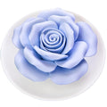 Essential Oil Passive Flower Diffuser -Non-Electric Porcelain Aromatherapy Diffusers for Small Mini Room, Desk Decorative, Bathroom (Blue Rose)