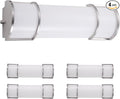 ASD LED 18" Vanity Flush Mount Light Fixture, Linear Bathroom Lighting Bar | 3CCT, Dimmable, Energy Star, ETL Listed | 20W 1650LM 3000-5000K 120V | Long Bath Wall Sconce Over Mirror | Nickel, 4 Pack