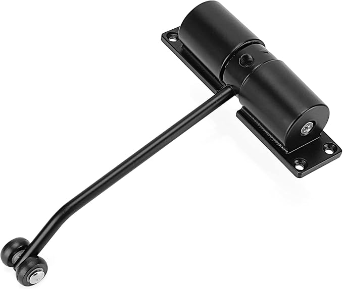 LEXININ 2 Pack Mini Automatic Spring Door Closer, Small Diecast Construction Light-Duty Safety Spring Door Closer to Convert Hinged Doors to Self-Closing, Black