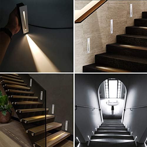 Modern 3W LED Wall Light Fixture Flush Mount Lamp Step Stair Lighting Hotel Corridor Black