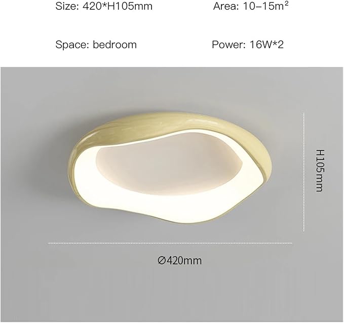 Modern Bedroom Ceiling Light Minimalist Interior Intelligent Lamp Living Room Bar Counter Home Decoration Lighting Fixture Contemporary(Yellow-42cm)