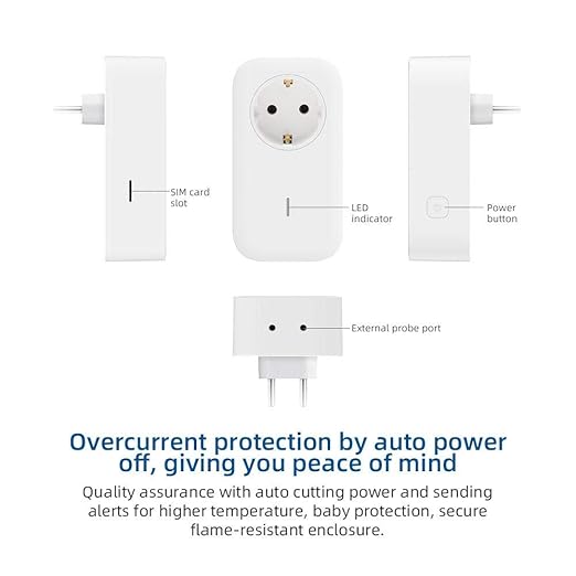 UBiBot Smart Plug WiFi Remote Control Outlet Alexa & IFTTT, Energy Monitoring and Timer Function, No HUB Required, Delayed Switch Supports External Temperature Probe (SP1 WiFi & SIM)