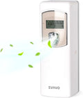 SVAVO Automatic LCD Air Freshener Dispenser - Wall Mount/Free Standing Auto Fragrance Dispenser Programmable Aerosol Spray Perfume Dispenser for Bathroom, Hotel, Office, Commercial Place, White