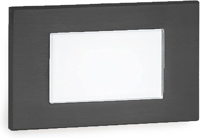 WAC Landscape Lighting, LED 12V Diffused Indoor or Outdoor Step and Wall Light Amber 1800K Built-in LED in Black