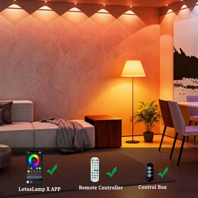 Permanent Outdoor Lights,Smart Outdoor Christmas Lights 24V with IC+RGB 20 LED, IP67 Waterproof Eaves Lighting with 213 Modes for Holiday,Party, Daily, APP/Remote Control