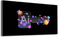 Wibinuki Wall Art Wall Decor Wall Paintings AI agent - text. Machine Learning s. AI - Artificial Intelligence for Living Room Bedroom Bathroom Home Decor Can Be Hung Directly 20"x 40"