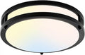 10Inch 30W LED Flush Mount Ceiling Light Fixtures, Ultra Bright 3200LM Dimmable Ceiling Lights, 5CCT 2700K 3000K 4000K 5000K 6500K, Ceiling Lamps for Kitchen Hallway Bedroom Bathroom, Black 1 Pack