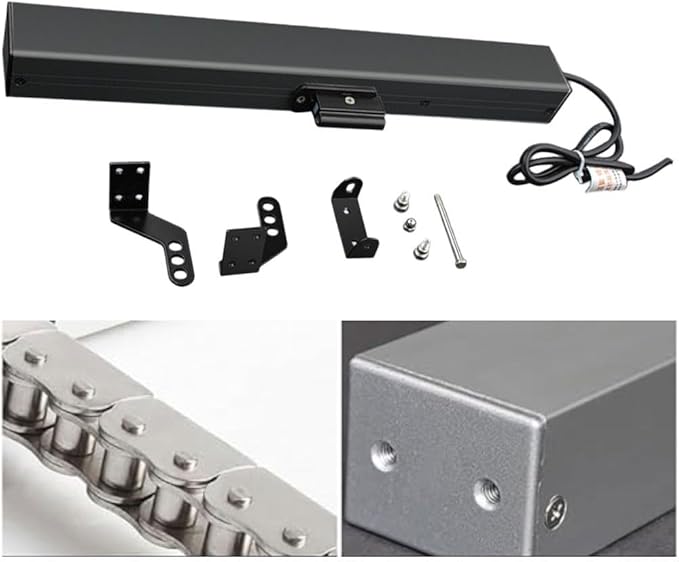 Automatic Electric Window Opener 300Mm Metal Construction, Includes Panel Switch And Remote Control For Residential Or Commercial Window, White Or Black(A)