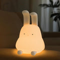 Cute Bunny Lamp, Kawaii LED Desk Decor Nightlight with Phone Stand Feature, Super Squishy Silicone Portable Light with Timer, Xmas Birthday Ideal Gifts for Baby Kid Adult