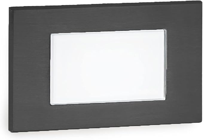 WAC Landscape Lighting, LED 12V Diffused Indoor or Outdoor Step and Wall Light 3000K Warm Built-in LED in Black