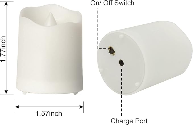 Rechargeable Flameless Tea Lights Candles with Timer & Remote, 12pcs Flickering LED Votive Candles with 2 USB Charging Cables, Warm White Light Electric Fake Candle for Home, Halloween Xmas Decor