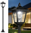 Solar Lamp Post Lights Outdoor 1-Pack, 40'' Waterproof Solar Post Lights with Dusk to Dawn Sensor, Vintage Solar LED Pole Lights for Garden Yard Pathway Driveway Patio