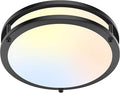 10 Inch LED Flush Mount Ceiling Light Fixture, 30W 4000LM Dimmable 2700K/3000K/4000K/5000K/6500K Color Changing Ceiling Light, Black Modern Ceiling Lamp for Living Room Bedroom Kitchen Hallway, 1-Pack