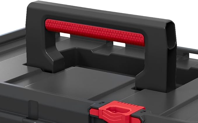 Keter Stack n' Roll Modular DIY Toolbox, Stackable, Lightweight, Durable, Water Resistant, Black