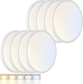 8 Pack LED Flush Mount Ceiling Light,12Inch 24W,3000K/3500K/4000K/5000K/6500K 5 Color Temperatures Ceiling Light Fixture for Kitchen Porch Hallway Bedroom Bathroom and Closet,White