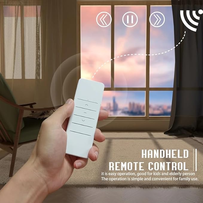 Smart Motorized Curtain Rods (Ripple Fold), Matter over WiFi Electric Track Compatible with HomeKit Alexa Google SmartThings, Automatic Drapery System with Remote, 1.8N.m (5 meters (196.8 inches))