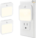 Plug-in Night Light with Motion Sensor, Dusk-to-Dawn Light Sensor, Stepless Dimming LED Night Lights for Bedroom, Hallway, Bathroom, Kids Room, Energy Efficient, 2-Pack
