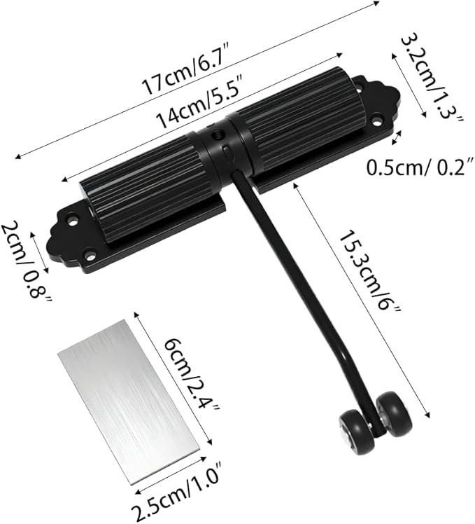Automatic Door Closer, Adjustable Door Spring Closer Quiet & Heavy Duty Doors Stopper for Home & Commercial Use