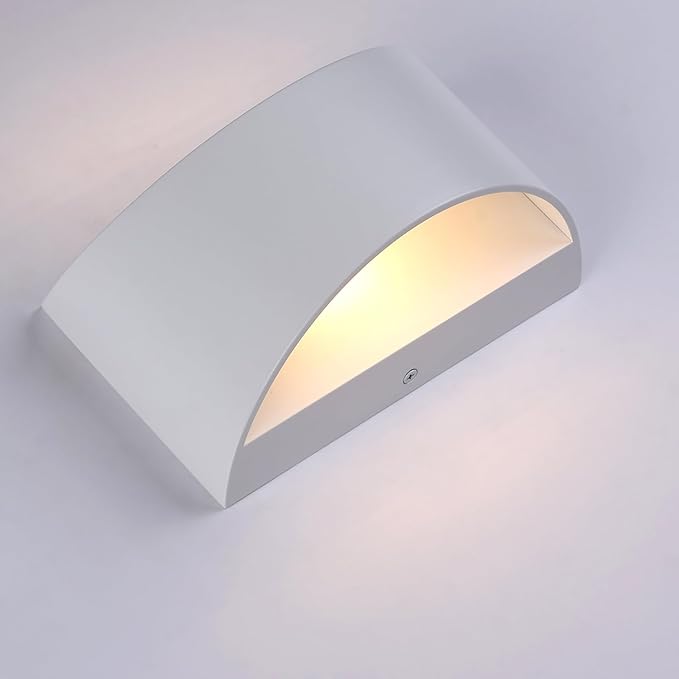 White Modern LED Wall Sconce (with G9 Bulbs) Hardwired Indoor Wall Lights Up and Down Wall Mount Lamps for Hallways, Bedrooms, Hallways, Living Room 3000K Warm White