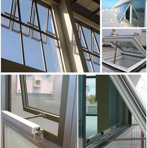 Electric Window Opener Actuator, 24V Chain Window Opener with Remote Control & Switch, 300mm-800mm Stroke for Skylight Windows and Roof Vents (600mm)