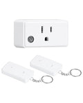 Remote Control Outlet with 2 Remotes, 200 FT Long Range Wireless Light Switch, 15A/1875W High-Power Electrical Outlet Switch for Lamps, Lights, Household Appliances, FCC & ETL Listed