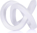 White knot decorative sculpture, white home decor aesthetics, Möbius strip sculpture, suitable for decoration and display on bookshelves, living room TV cabinets, office cabinets, and coffee tables.