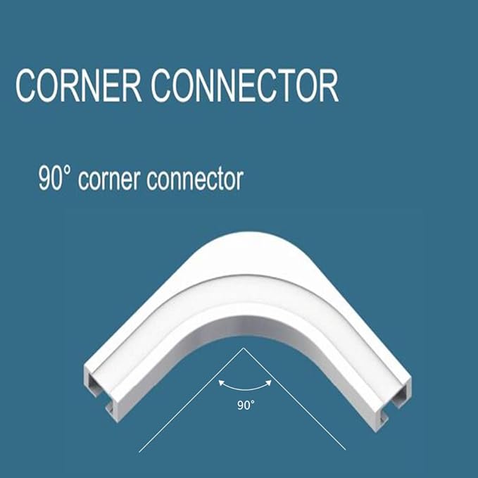DIY WiFi Smart Automatic Curtain Motor Track System,Automatic Curtains Motor,Automatic Blinds Tracks, Length can be Custom (90 Degree Track for Corner Windows)