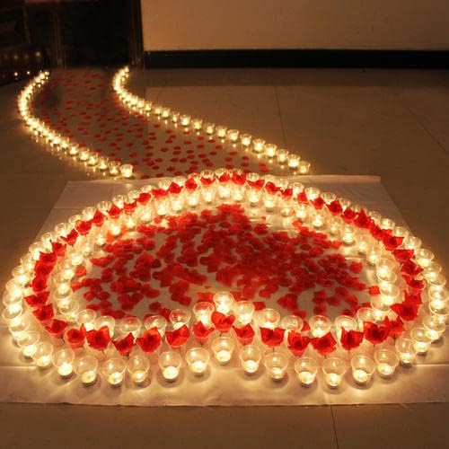 YIWER Battery Tea Lights Candles - LED Tea Lights 200 Hours Pack of 12(Warm Yellow)