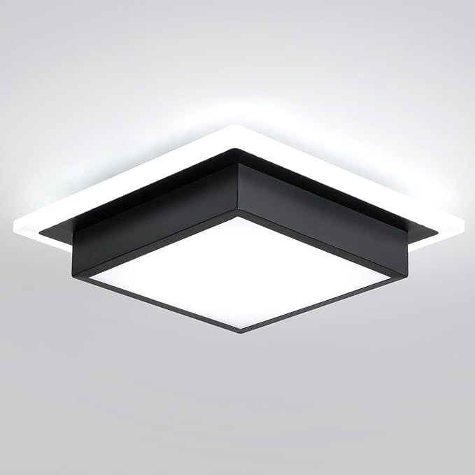32W Hallway Ceiling Light, Kitchen Ceiling Light, 6000K Cold White Flush Mount Ceiling Lamp, Square Modern LED Lighting Fixtures for Living Room Bedroom Bathroom Kitchen
