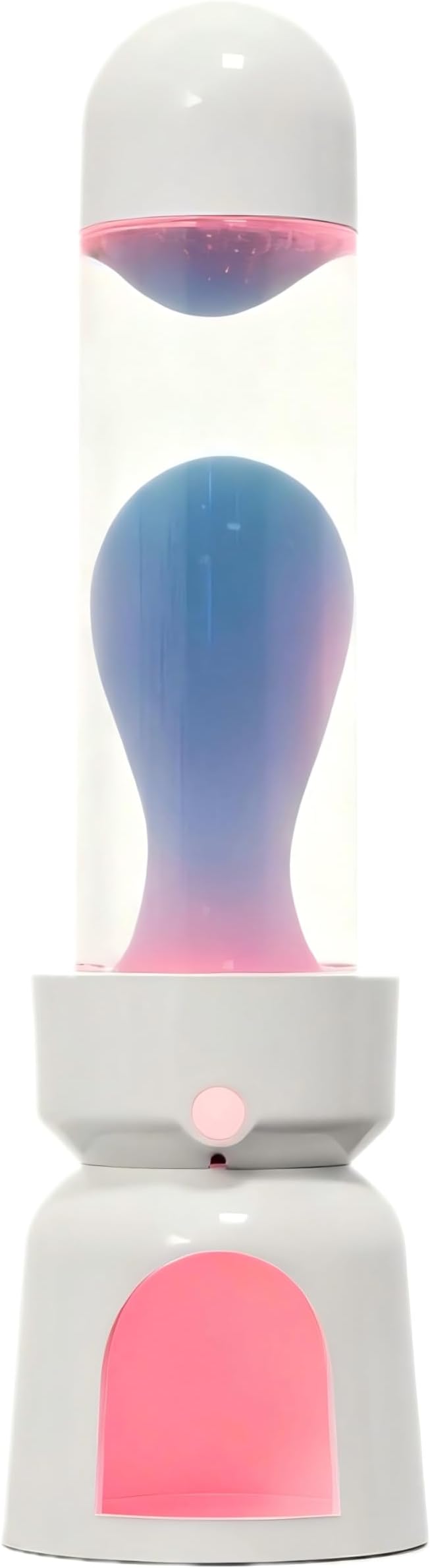 Lighthouse Liquid Motion Lamp, Decorative Night Light with Blue Wax, 13-Color Changing, Safe Flameless Mood Lighting for Gift and Home Decor- White Base