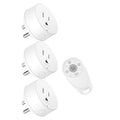 Remote Control Outlet,Greencycle Remote Light Switch and 3 Plugs,Wireless Light Switch,500ft Range,No Wiring Needed,15A/1500W for Household Appliances,FCC Certified,White