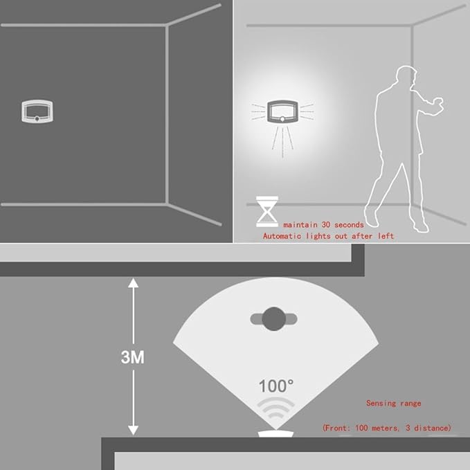 Motion Sensor Wall Lamps Battery Operated Wall Sconce Dimmable Wall Light One Pack Perfect for Hallway Stairway Closet Lighting, Silver