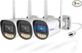 OHWOAI 《Dual Band WiFi & IP65 Waterproof》Wireless Outdoor Security Camera with Color Night Vision, Motion Detection,Remote Viewing WiFi Cameras, Home Video Surveillance(3-Pack)