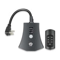 Outdoor Wireless Remote Control Outlets, Heavy Duty Waterproof, 3 Grounded Outlets, 1 Receiver 1 Remote,15A 1/2HP, Battery Included, UL Listed.