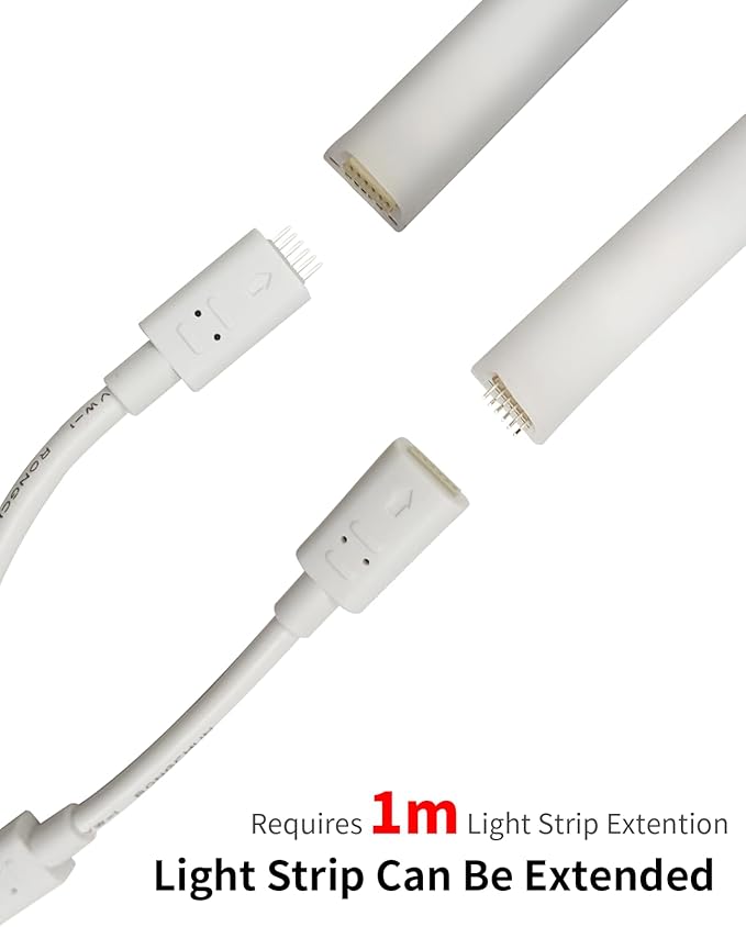 Zigbee3.0 RGBCW Smart LED Strip Lights,1M/3FT Ambient LED Strip Light,16Million Colors Changing LED Light Strip for Bedroom